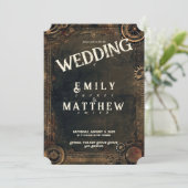 ステームパンクノワール結婚式招待状 招待状 (スタンド正面)