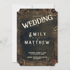 ステームパンクノワール結婚式招待状 招待状