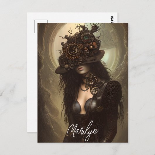 ステームパンクハイドザイズアイオリジナルのアートワーク ポストカード (正面/裏面)