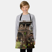 ステームパンクハウス&エイリアン エプロン (着用した状態)