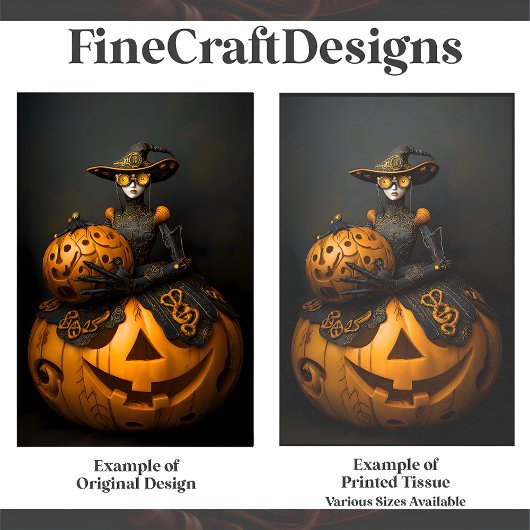 ステームパンクハロウィーンパンプキンレディF2Lデコページ 薄葉紙