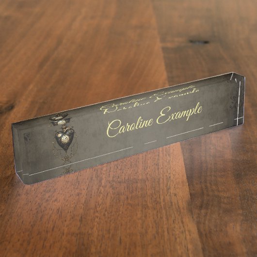 ステームパンクハート デスクネームプレート (側面)