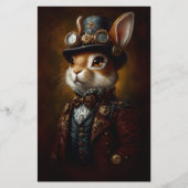 ステームパンクバニーラビットポートレートCR6クラフト紙 (正面)