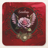 ステームパンクバラ スクエアペーパーコースター (正面)