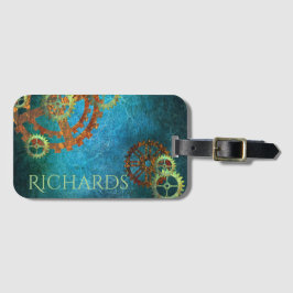 ステームパンクパーソナライズされたラスティClockworkギア ラゲッジタグ