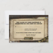 ステームパンクビクトリアンウェディングレセプションカード 出欠カード (正面)