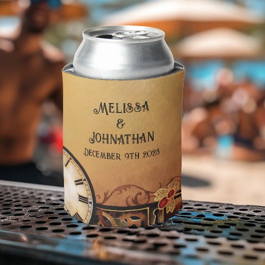 ステームパンクビクトリアンエレガンス結婚ズ 缶クーラー