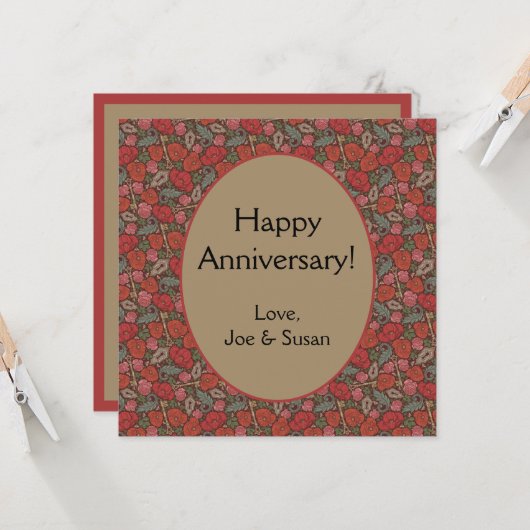 ステームパンクビクトリアンオールドロック鍵レッドポピー (正面/裏面インサイチュ)