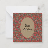 ステームパンクビクトリアンオールドロック鍵レッドポピー ノートカード (正面)