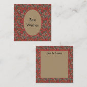 ステームパンクビクトリアンオールドロック鍵レッドポピー ノートカード (正面/裏面)