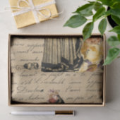 ステームパンクビクトリアンオールド金ゴールドレディーウーマンヴィンテージ 薄葉紙 (ギフト)