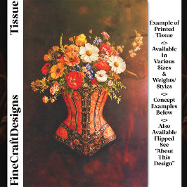 ステームパンクビクトリアンコルセット花DF5LFデコページ 薄葉紙