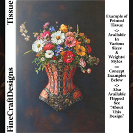 ステームパンクビクトリアンコルセット花DF5Rデコページ 薄葉紙