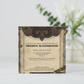 ステームパンクビクトリアンブライダルシャワーへの招待 招待状 (スタンド正面)