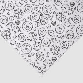 ステームパンクビクトリアンホワイト&ブラックギアスケッチ 薄葉紙 (詳細)