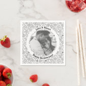 ステームパンクビクトリアンホワイト&ブラックギアClockwork スタンダードカクテルナプキン (インサイチュ)