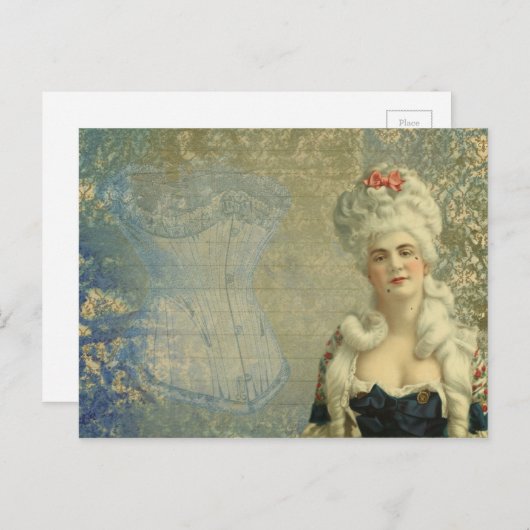 ステームパンクビクトリアンレディヴィンテージセット葉書 ポストカード (正面/裏面)