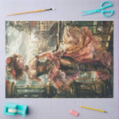 ステームパンクビクトリアンレディ 薄葉紙 (クラフト)