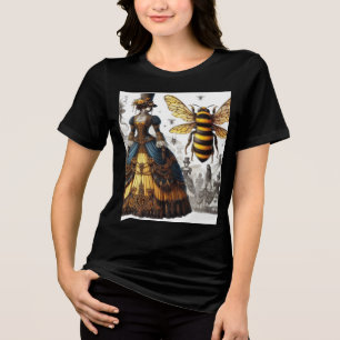 ステームパンクビクトリアンヴィンテージクイーンビーガウン トライブレンドTシャツ
