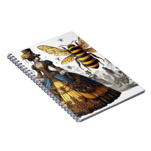 ステームパンクビクトリアンヴィンテージクイーンビーガウン ノートブック (右側)