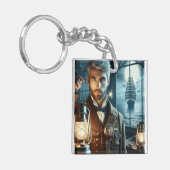 ステームパンクビクトリアンヴィンテージライトハウスキーパー キーホルダー (正面左)