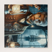 ステームパンクビクトリアンヴィンテージライトハウスキーパー ジグソーパズル (横)