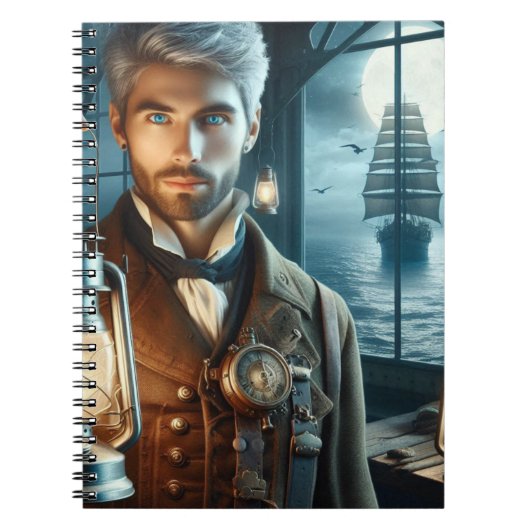 ステームパンクビクトリアンヴィンテージライトハウスキーパー ノートブック (正面)