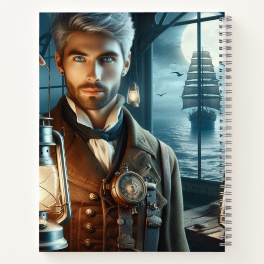 ステームパンクビクトリアンヴィンテージライトハウスキーパー ノートブック (裏面)