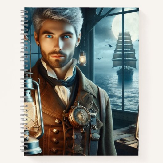 ステームパンクビクトリアンヴィンテージライトハウスキーパー ノートブック (正面)