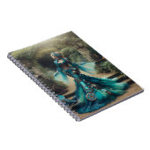 ステームパンクビクトリアンヴィンテージレディティール（緑がかった色）マーメイド ノートブック (右側)