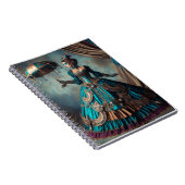 ステームパンクビクトリアンヴィンテージレディーサーカスパフォーマー ノートブック (右側)