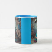 ステームパンクビクトリアンヴィンテージレディーサーカスパフォーマー マグカップ (中央)