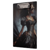 ステームパンクビクトリアンヴィンテージレディーブラックレイヴン クリップボード (左)