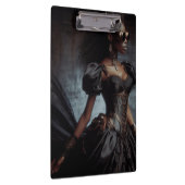 ステームパンクビクトリアンヴィンテージレディーブラックレイヴン クリップボード (右)