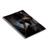 ステームパンクビクトリアンヴィンテージレディーブラックレイヴン ノートブック (右側)