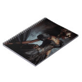 ステームパンクビクトリアンヴィンテージレディーブラックレイヴン ノートブック (左側)