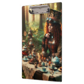 ステームパンクビクトリアンヴィンテージレディ不機嫌ハッター クリップボード (左)