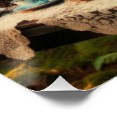 ステームパンクビクトリアンヴィンテージレディ不機嫌ハッター ポスター (コーナー)