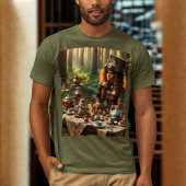 ステームパンクビクトリアンヴィンテージレディ不機嫌ハッター Tシャツ