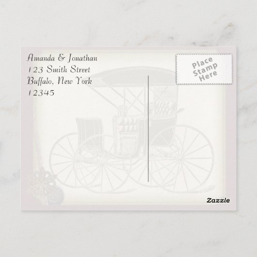 ステームパンクビクトリアンヴィンテージ紳士ありがとう ポストカード (裏面)