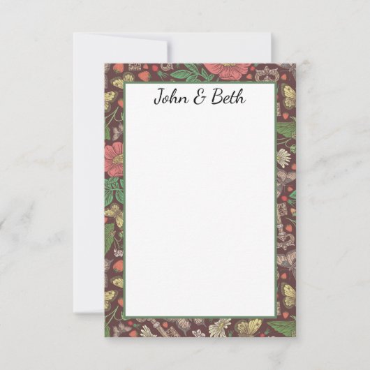 ステームパンクビクトリアンヴィンテージ蝶鍵 サンキューカード (正面)