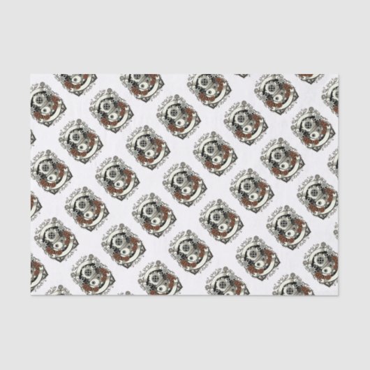 ステームパンクビクトリアン深いシーダイバーレッドローズ 薄葉紙 (正面)