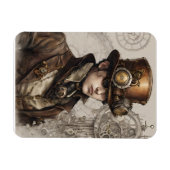 ステームパンクビクトリアン紳士のアートワーク マグネット (横)