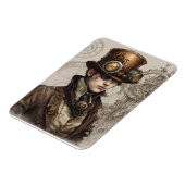 ステームパンクビクトリアン紳士のアートワーク マグネット (左側)