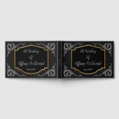 ステームパンクビクトリアン結婚ヴィンテージパーソナライズされたズ ゲストブック (全面)