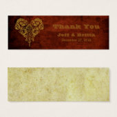 ステームパンクビクトリアン(ハート)結婚式の引き出物ラベル (正面&裏面)