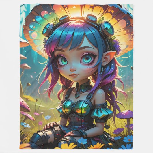 ステームパンクピクシーフリースブランケット フリースブランケット (正面)