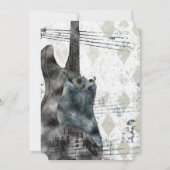 ステームパンクファンキーギター音楽結婚式招待状 招待状 (裏面)