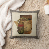 ステームパンクファンタジーコラージュ装飾用クッション クッション (ブランケット)