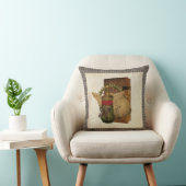 ステームパンクファンタジーコラージュ装飾用クッション クッション (椅子)